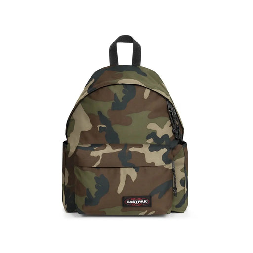 Eastpak Camouflage-Rucksack für Herren in Grün, Braun und Beige mit Reißverschlusstasche vorne, Vorderansicht