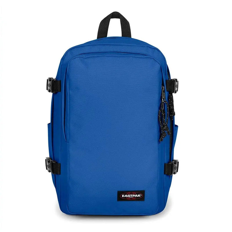 Leuchtend königsblauer Eastpak Herrenrucksack mit schwarzen Gurtbändern und Schnallen aus Polyamid, 40 x 25 x 20 cm