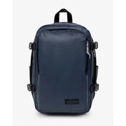 Schwarzer Eastpak Herrenrucksack aus dunkelblauem Polyamid mit schwarzen Riemen und Reißverschlüssen, Größe 40x25x20