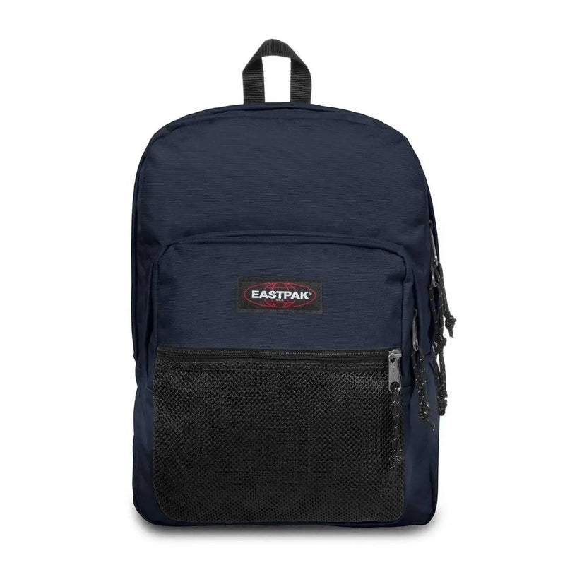 Eastpak Herrenrucksack aus blauem Polyester mit marineblauem Stoff, schwarzem Netzeinsatz und Reißverschlussanhängern, 42 x 32 x 25,5 cm