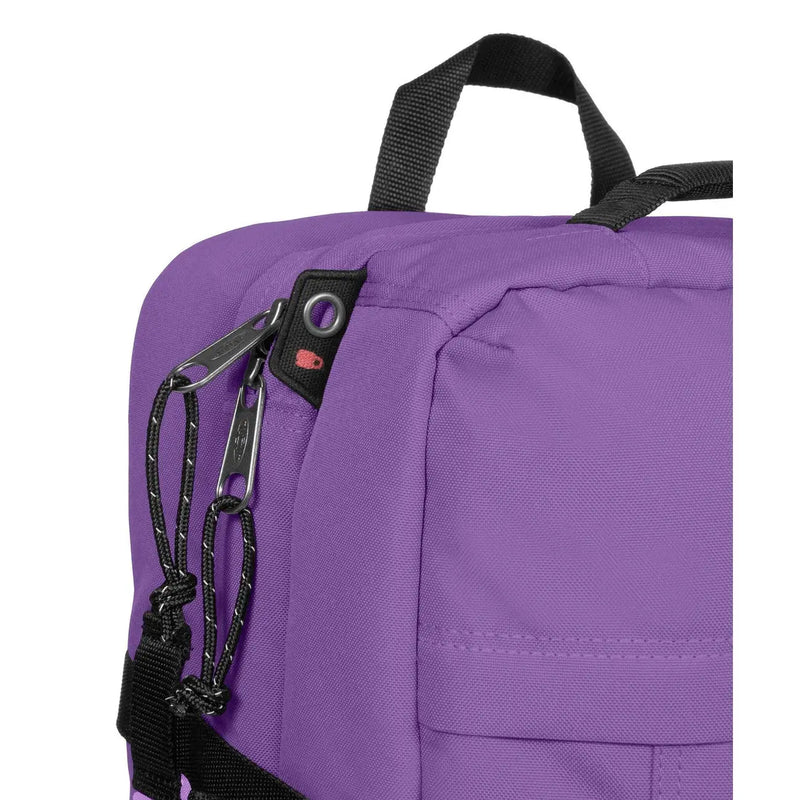 Eastpak Herren-Rucksack aus lila Polyester mit Taschen, schwarzen Reißverschlüssen und Gurtbändern, Größe 51x33x23