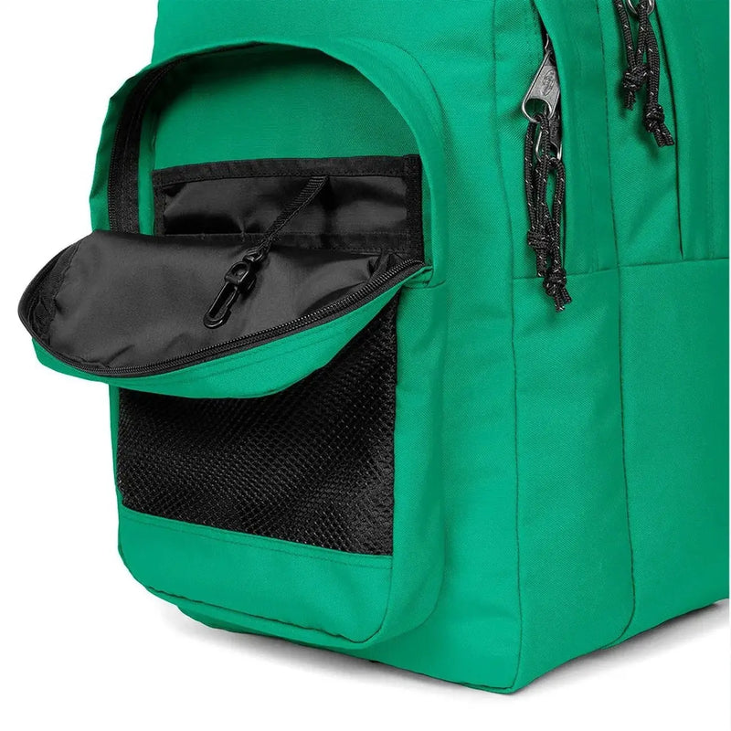 Eastpak Herrenrucksack, grüner Polyamid-Rucksack mit schwarzen Reißverschlussdetails und seitlicher Netztasche, 29 x 44 x 28 cm