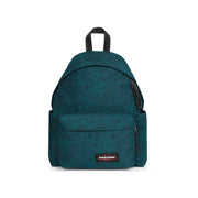 Eastpak Herrenrucksack in Türkis mit Leopardenmuster aus grünem Polyamid mit schwarzen Reißverschlüssen und Tragegriff, 40 x 30 x 18 cm
