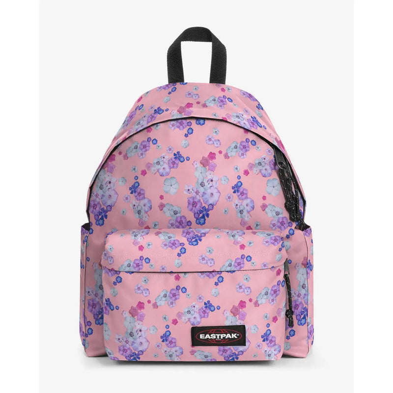 Eastpak Herrenrucksack, grün, Polyamid, mit rosa Blumenmuster, schwarzen Reißverschlüssen und Tragegriff, 40 x 30 x 18 cm
