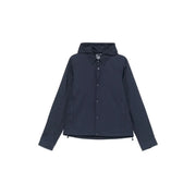 Emporio Armani Herrenjacke in Dunkelblau mit Reißverschluss vorne, aus Polyamid gefertigt und mit strukturierten Ärmeleinsätzen für Frühling/Sommer