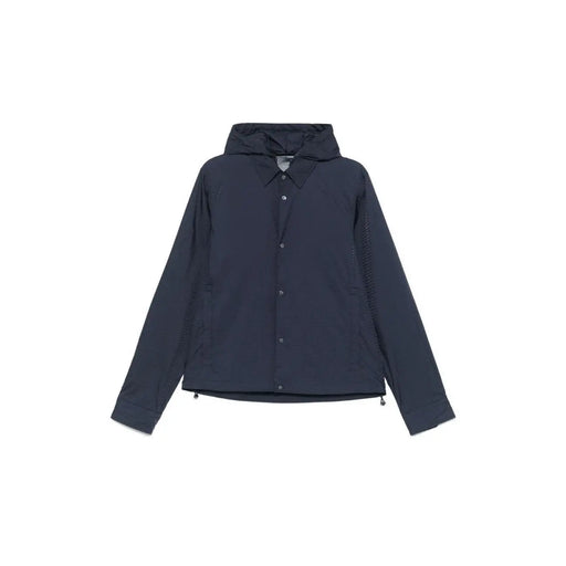 Emporio Armani Herrenjacke in Dunkelblau mit Reißverschluss vorne, aus Polyamid gefertigt und mit strukturierten Ärmeleinsätzen für Frühling/Sommer