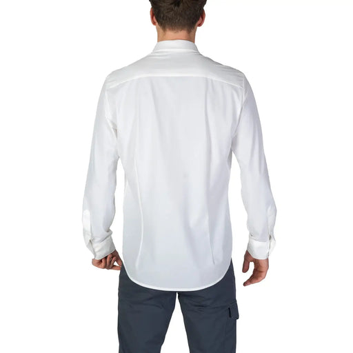 Fashion Brand men shirt white long-sleeved dress shirt with classic collar and neatly folded cuffs