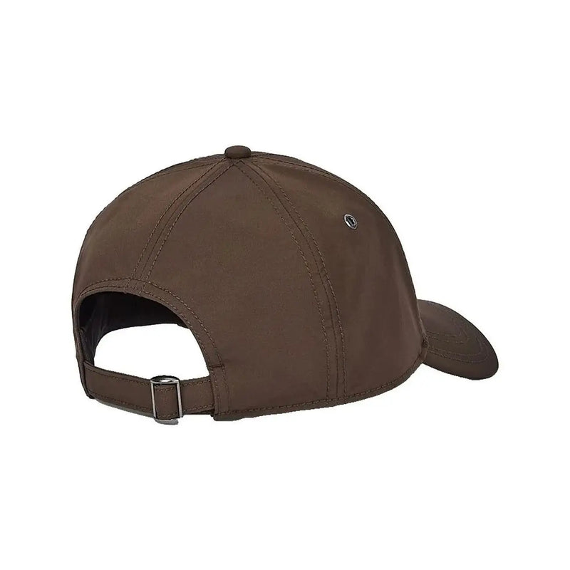 G-Star Herrenkappe in Braun mit verstellbarem Riemen und silberner Schnalle, Rückansicht