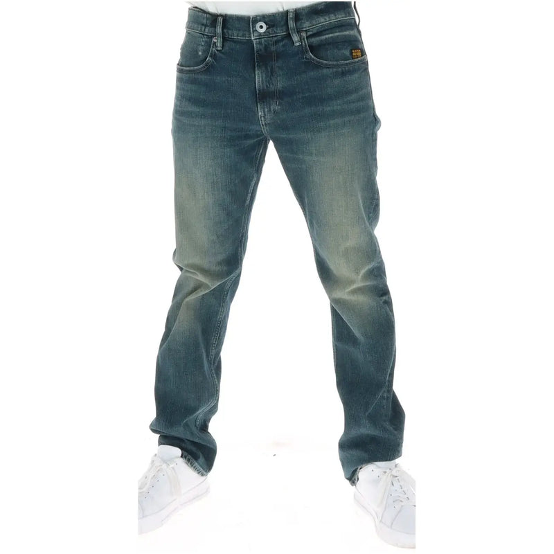 G-Star Jeans D23692 für Herren aus dunkelblauem Denim mit Used-Look und Fünf-Taschen-Design, Vorderansicht