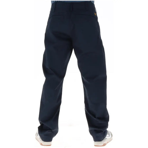 Dunkelblaue G-Star Herren-Arbeitshose aus Baumwolle mit klassischem geradem Bein und dezenten Ziernähten.