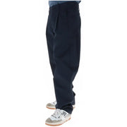 Dunkelblaue, plissierte Chino-Hose von G-Star für Herren aus Baumwolle mit geradem Bein und sichtbaren Nähten, Frühjahr/Sommer, Größe BD