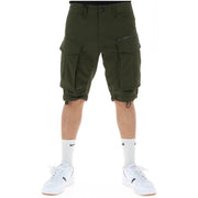 G-Star Shorts D26214 für Herren in Olivgrün mit mehreren Taschen und Kordelzug am Saum, Vorderansicht