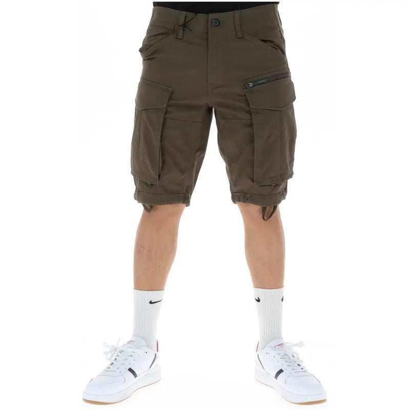 G-Star Shorts D26214 Cargo-Shorts für Herren in Olivgrün mit mehreren Taschen und Kordelzugbund, Vorderansicht