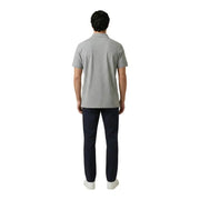 Graues, strukturiertes Baumwoll-Stretch-Poloshirt von Gant für Herren mit klassischem Kragen und kurzen Ärmeln