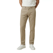 Gant men trousers khaki chino pants with classic fit and subtle stitching details for versatile wear