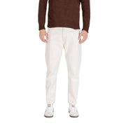 Cremefarbene Slim-Fit-Passform gianni lupo Herren-Jeans, weiße Baumwoll-Denimhose GL6228Q-F25 mit modernem Schnitt