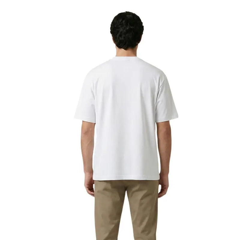Gianni Lupo Herren-T-Shirt aus weißer Baumwolle, Kurzarm, Rundhalsausschnitt mit schlichtem Design