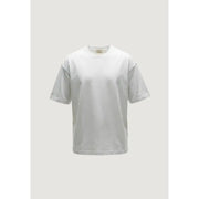 Gianni Lupo Herren-T-Shirt, weiß, Baumwolle, Kurzarm, Rundhalsausschnitt, lockere Passform und dezenter Farbverlauf an den Ärmeln.
