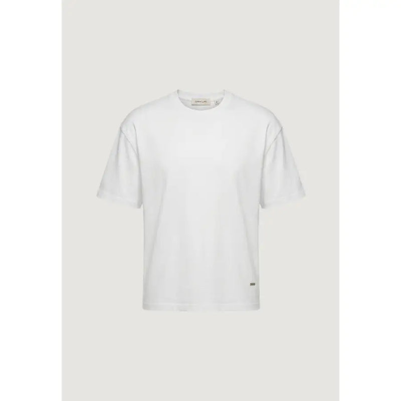 Weiß gianni lupo Herren-T-Shirt mit Rundhalsausschnitt, kurzen Ärmeln, 100 % Baumwolle, minimalistisches Design