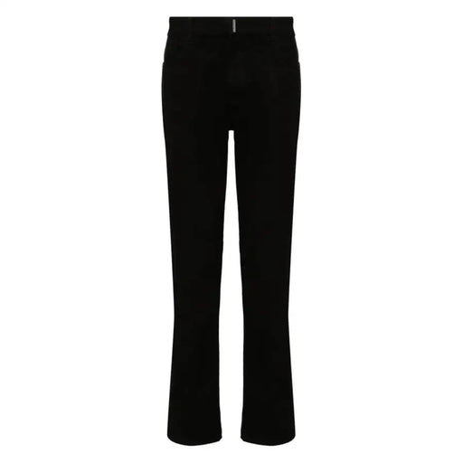 Schwarze Givenchy Herren-Jeans aus Baumwolle, schmal geschnitten, Stretch-Denim, mit elegantem, geradem Bein und dezenten Ziernähten.
