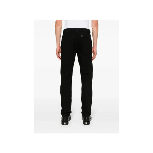 Schwarze, schmal geschnittene Stretch-Jeans aus Baumwolle von Givenchy für Herren mit dezenten Ziernähten