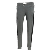 Gray Sweatpants with Black Side Stripes, perfect for comfort and style in casual wear