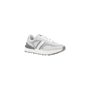 Gray and white athletic shoe from Tommy Hilfiger Women’s Grey Leather Sneakers collection