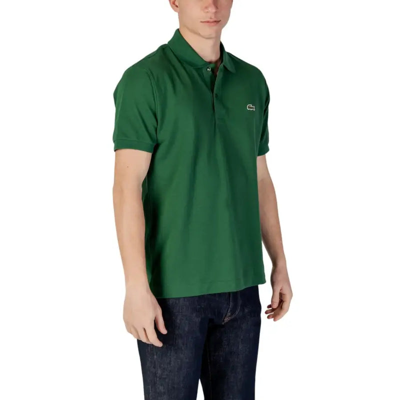 Green Lacoste polo shirt displayed in the product listing