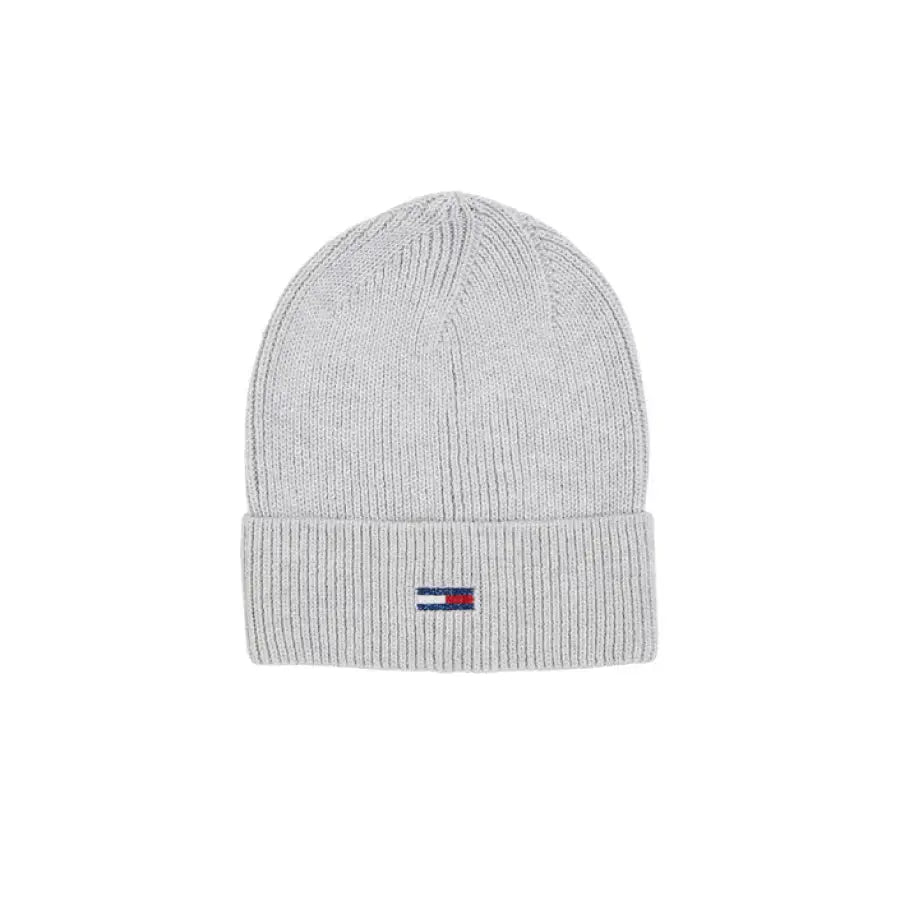 
                      
                        Tommy Hilfiger Jeans women’s cap - grey beanie with blue and white stripe
                      
                    