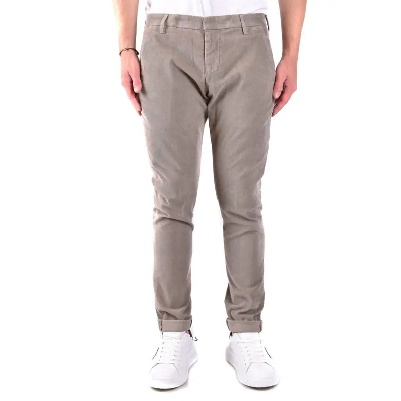 Grey Jacob Cohen men’s fall winter trousers with cuffed hems and underlined pockets