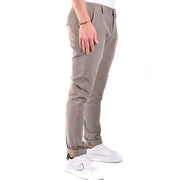 Men’s slim-fit taupe chinos with cuffed hems from Grey Jacob Cohen Fall Winter Trousers