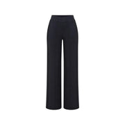 Schwarz Guess Active Lyra Damenhose mit geradem Bein, weitem Schnitt und dezentem Markenlogo am Oberschenkel