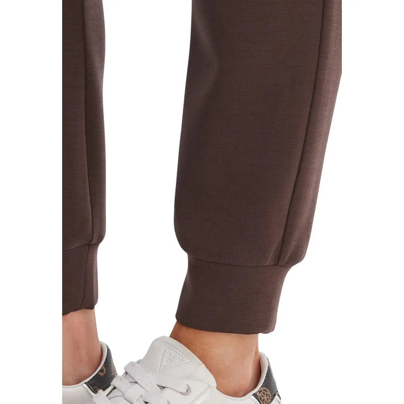 Guess active Damen Olympe lange Jogginghose aus braunem Modal-Mix mit weichem Stretchmaterial und gerippten Bündchen
