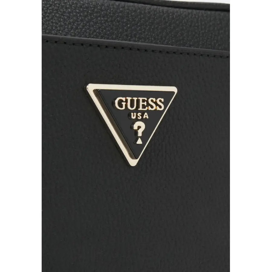 
                      
                        Guess black leather wallet with triangle logo in Guess Women Bag product display
                      
                    