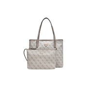 Guess Graue Tragetasche aus Polyurethan mit Monogrammmuster