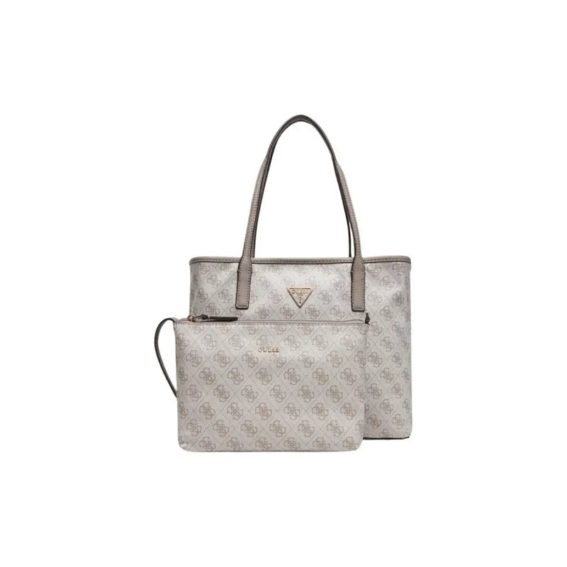 Guess Graue Tragetasche aus Polyurethan mit Monogrammmuster