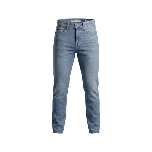 Guess Herrenjeans aus hellblauem Baumwoll-Stretch-Denim mit schmaler Passform und klassischem Fünf-Taschen-Design