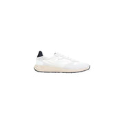 Weiß guess Aria Herren-Sneaker mit schwarzer Fersenlasche und beiger Gummisohle aus der Frühjahr/Sommer-Kollektion