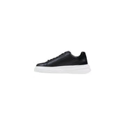 Guess Herren-Sneaker Elban Lowtop Schwarze Wildlederschuhe mit dicker weißer Gummisohle für den Alltag