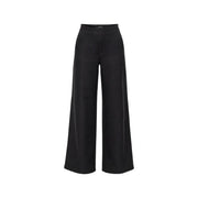 Guess Schwarze Viskosehose „Bastienne“ für Damen mit weitem Bein, hohem Bund und elegantem, minimalistischem Design.