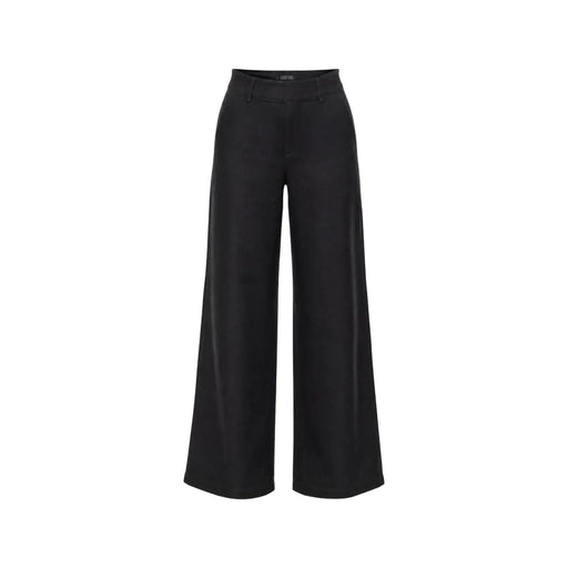 Guess Schwarze Viskosehose „Bastienne“ für Damen mit weitem Bein, hohem Bund und elegantem, minimalistischem Design.