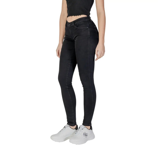 Guess Schwarze, hochgeschnittene Skinny-Jeans aus Baumwollstretch für Damen mit elegantem, figurbetontem Design