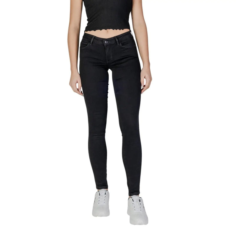 Guess Schwarze, hochgeschnittene Skinny-Jeans aus Baumwollstretch für Damen mit elegantem, figurbetontem Design