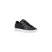 Guess Women Black Print Slip-On Sneakers with White Sole
