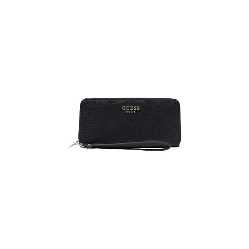 Schwarz Guess Große Diana-Geldbörse mit Reißverschluss aus Polyurethan mit geprägtem Logo und 21 cm großer Handschlaufe für Damen