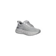 Guess women silver sneaker with polyester mesh upper and chunky textured sole featuring metallic accents