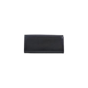 Schwarzes Lackleder Guess Damengeldbörse mit elegantem, minimalistischem Design aus Polyurethan und Knopfverschluss, 20 x 10 x 4 cm