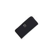 Schwarz guess Lucci Damen-Geldbörse mit großem Reißverschluss aus Polyurethan, elegantem, minimalistischem Design und silbernem Logo