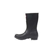 Hunter Schwarzer Damen-Gummistiefel mit rotem Logo
