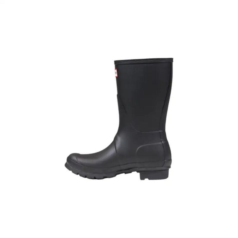 Hunter Schwarzer Damen-Gummistiefel mit rotem Logo